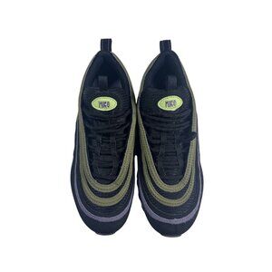 Nike Air Max 97 Youth Size 6Y Olive/Black/Purple Sneakers With Reflective Detail